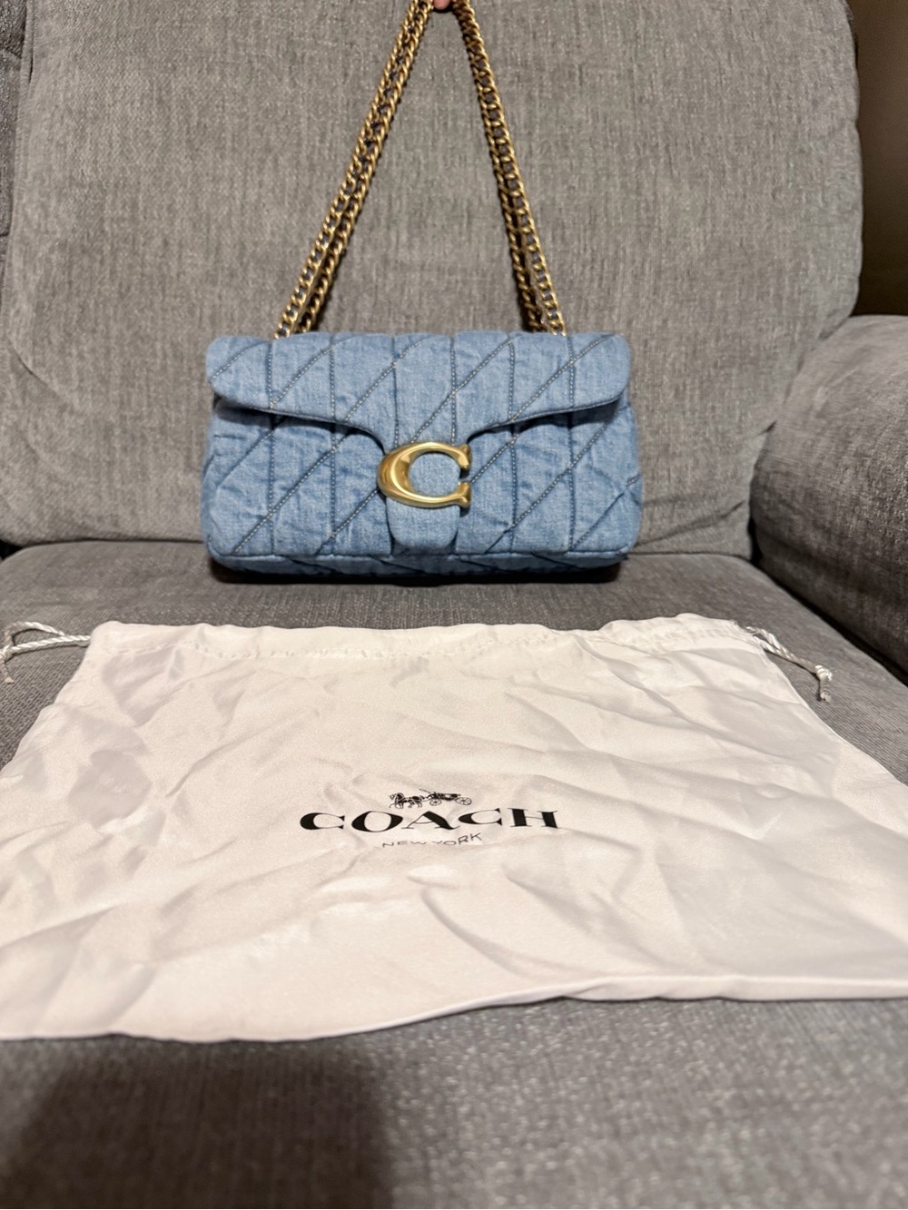 Coach quilted tabby 26 in denim blue - Picture 3 of 11